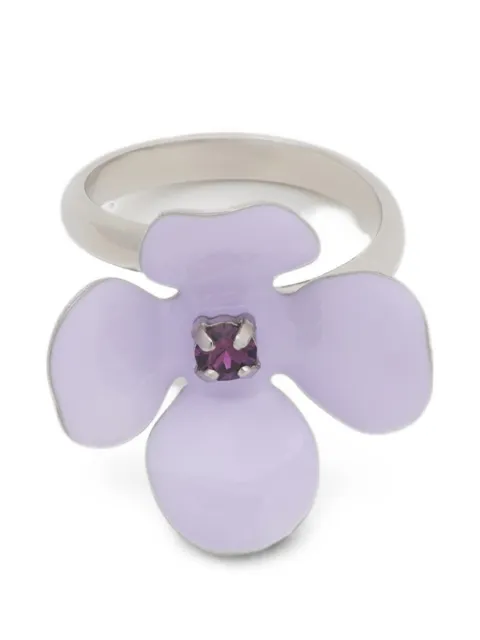 Marni purple enamel daisy ring