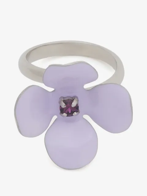 Marni purple enamel daisy ring