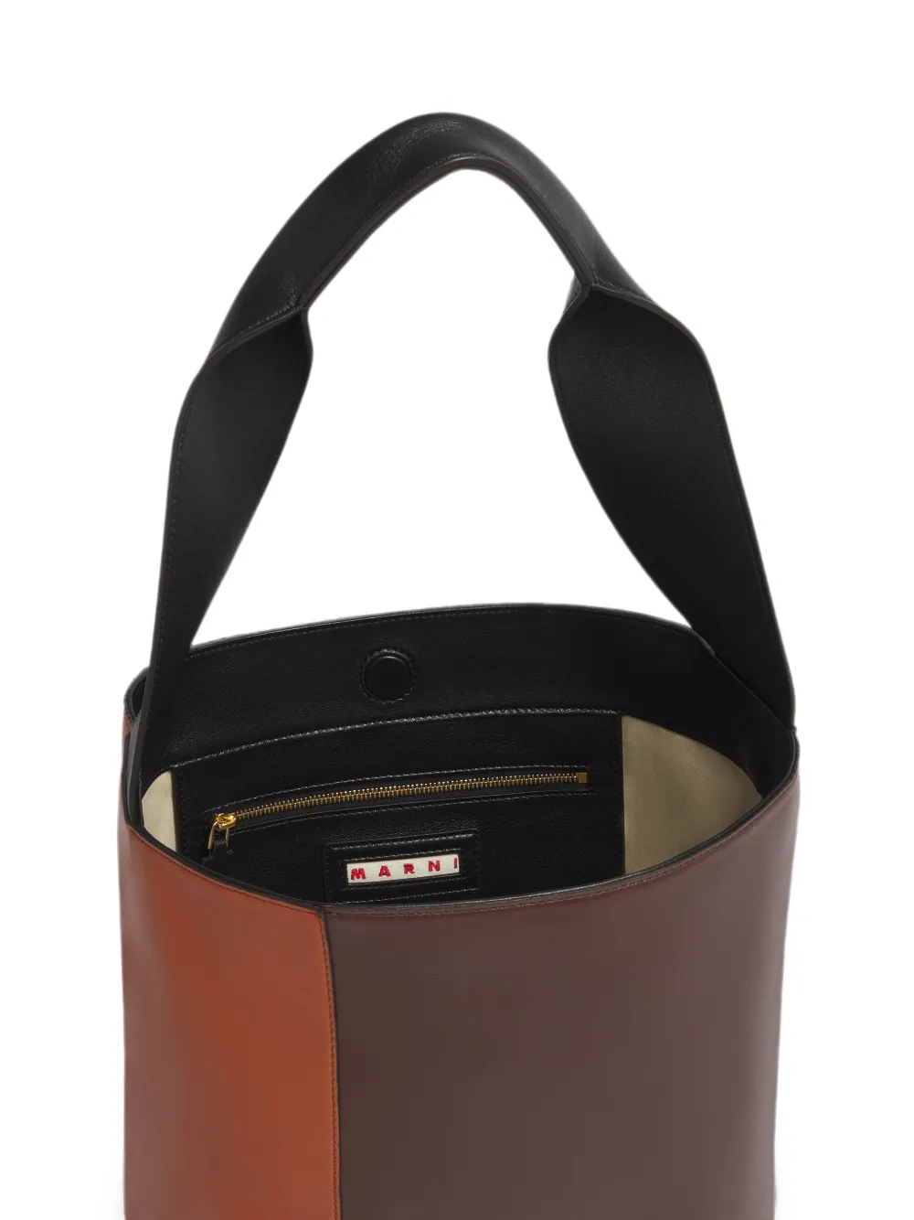 Marni Leren Pod 2.0 tas Bruin