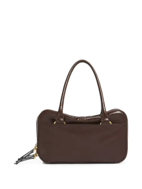 Marni brown leather small Boxyne bag