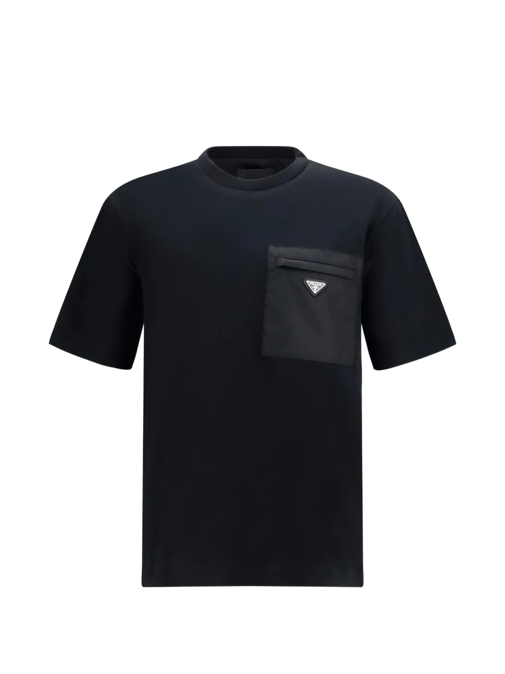 Prada logo-appliqué T-shirt - Schwarz