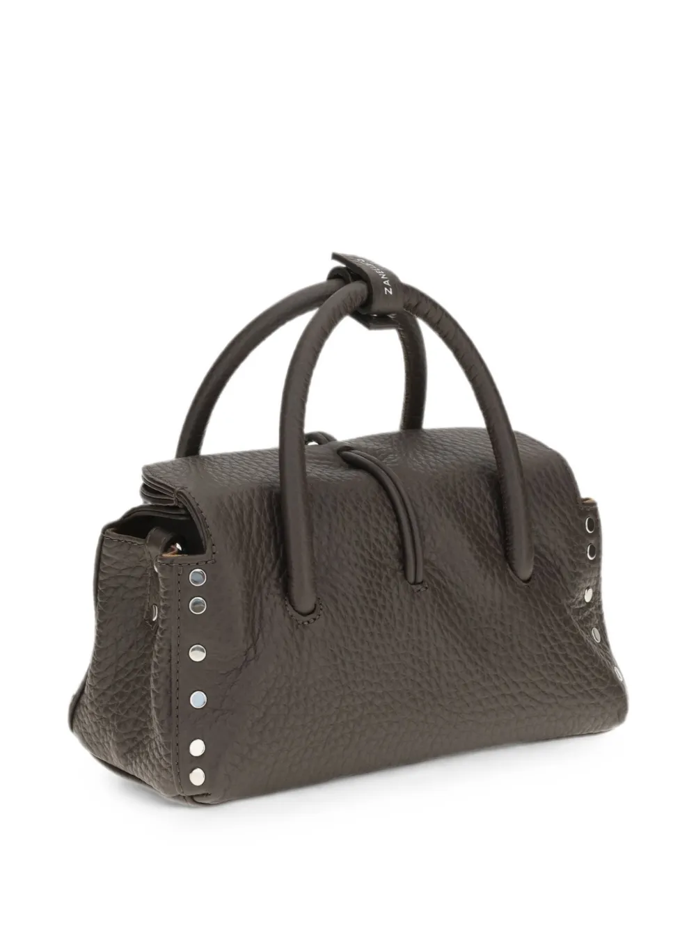 Zanellato Dotta Centauro leren shopper met studs Bruin