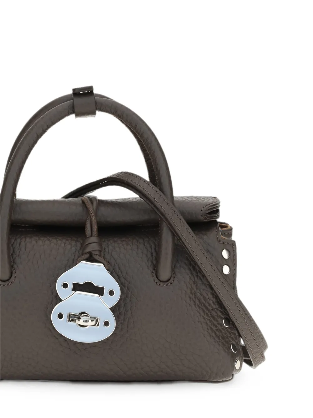 Zanellato Dotta Centauro leren shopper met studs Bruin