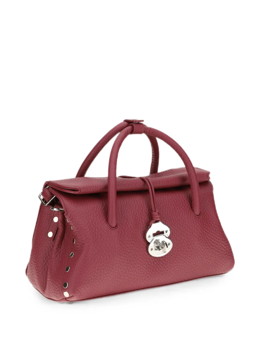 Zanellato Leren tas verfraaid met studs Rood