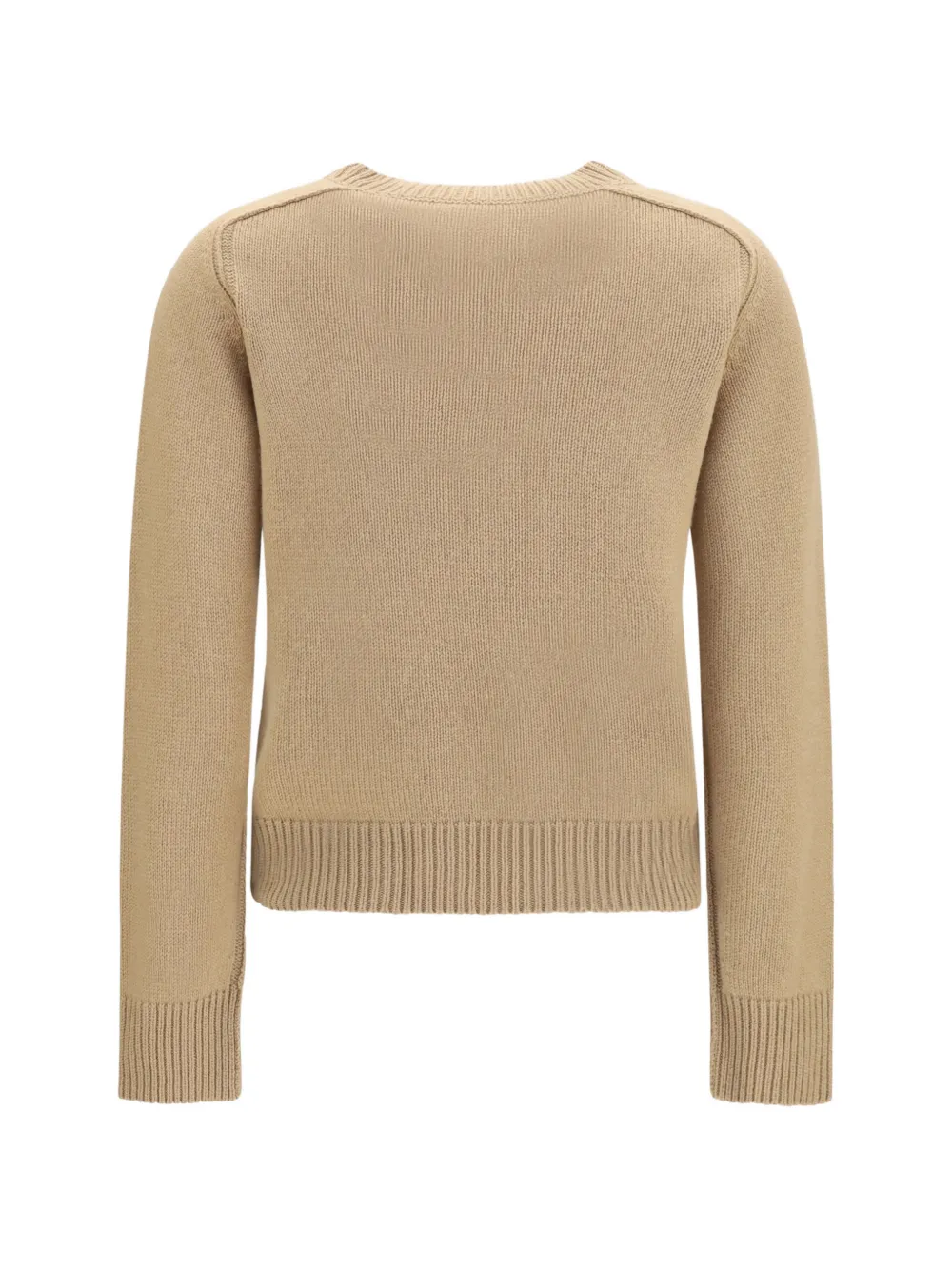 Burberry Trui met logo-patch en geribbelde afwerking Beige