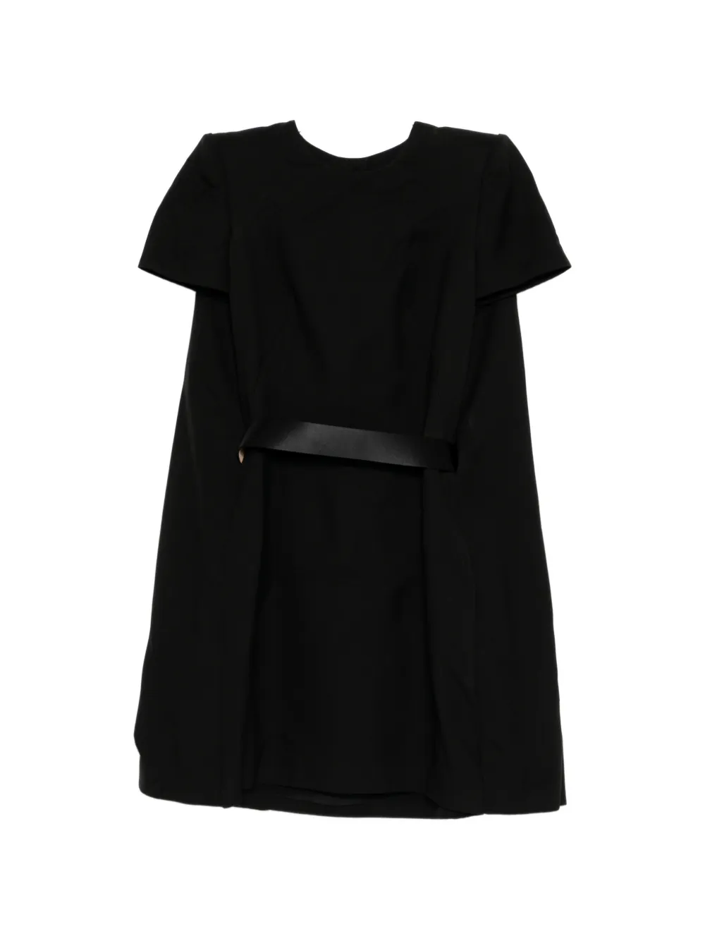 Alexander McQueen belted short-sleeve dress - Nero