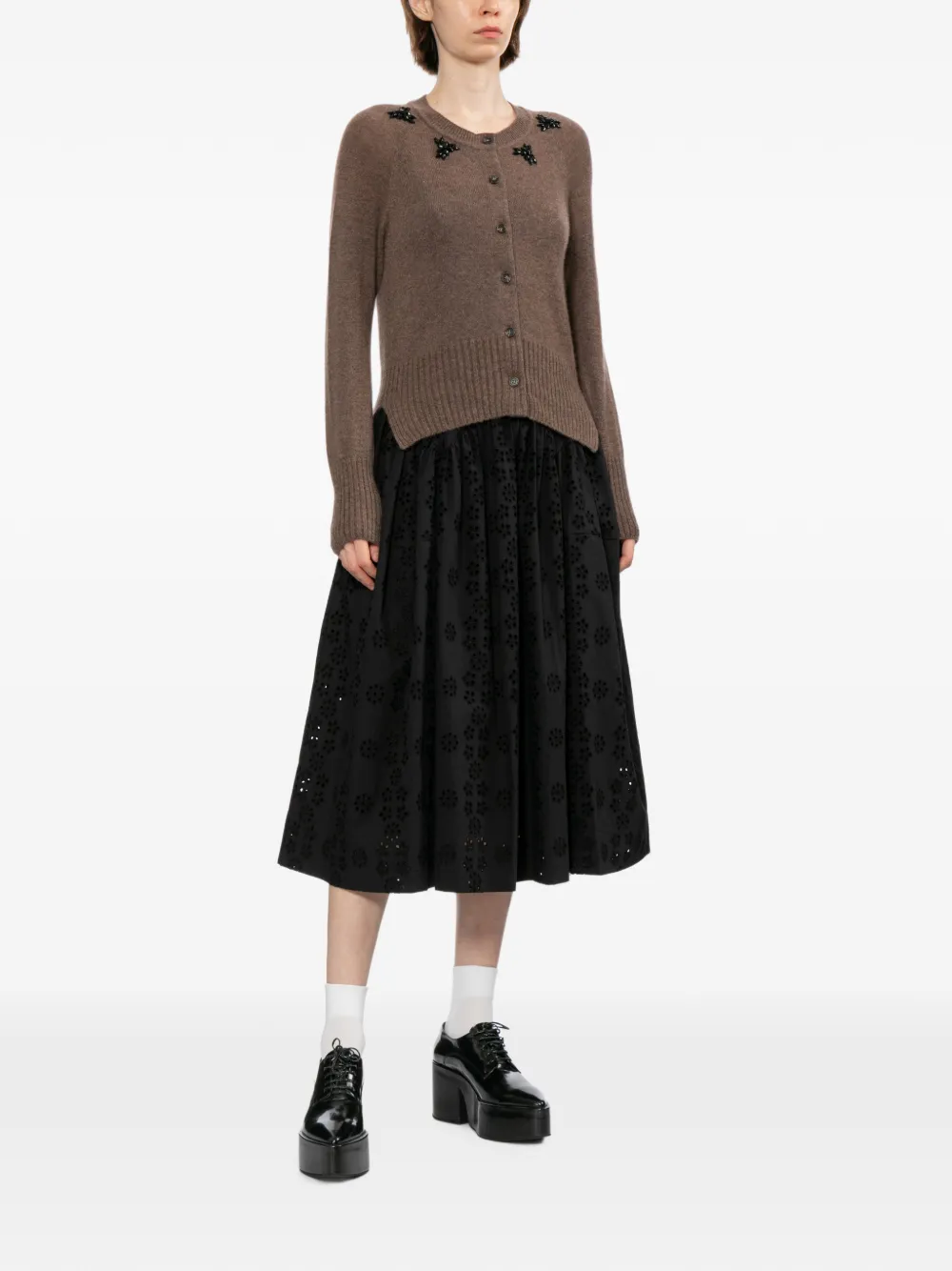 Simone Rocha Vest verfraaid met kralen Bruin