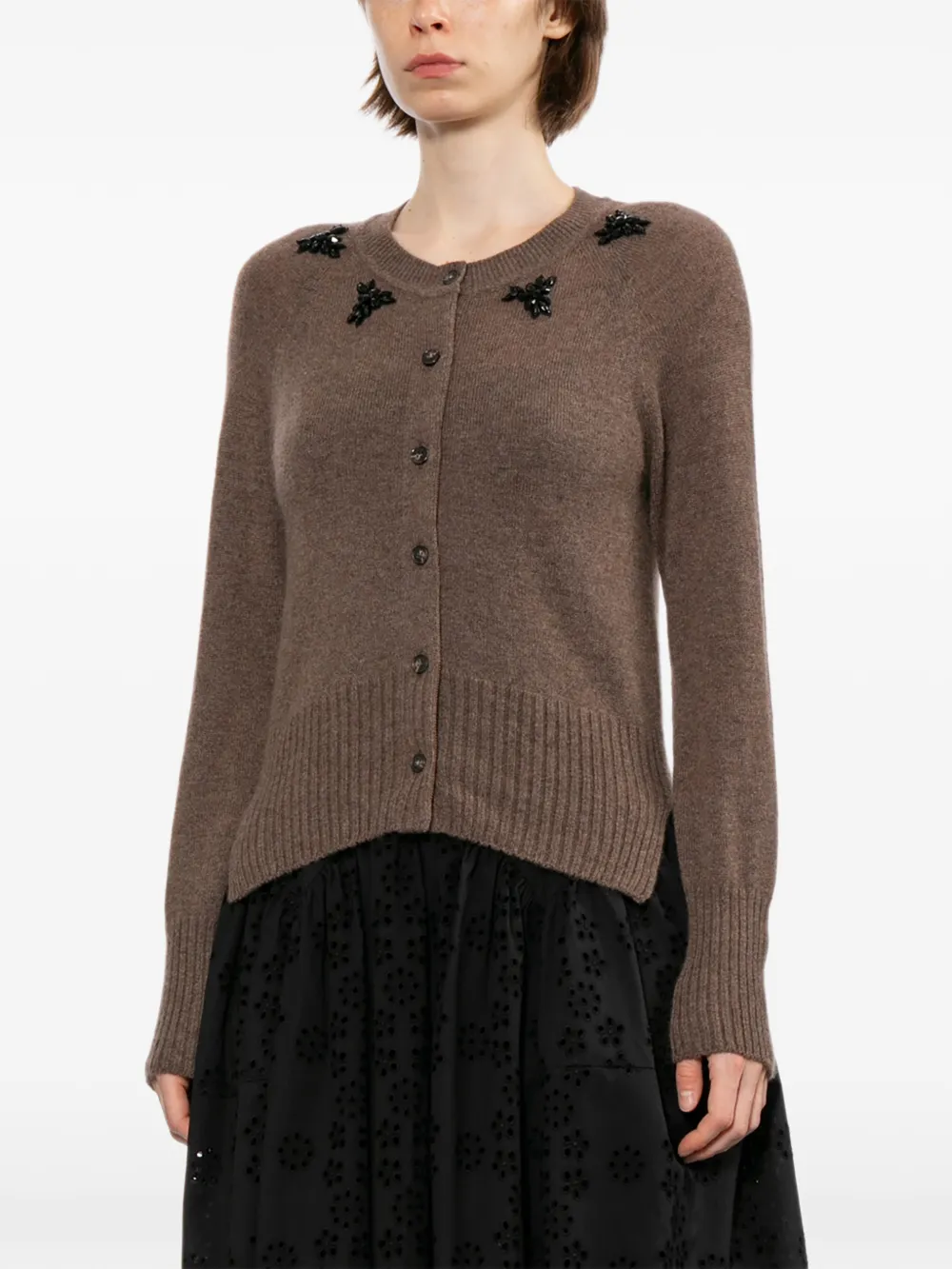 Simone Rocha Vest verfraaid met kralen Bruin