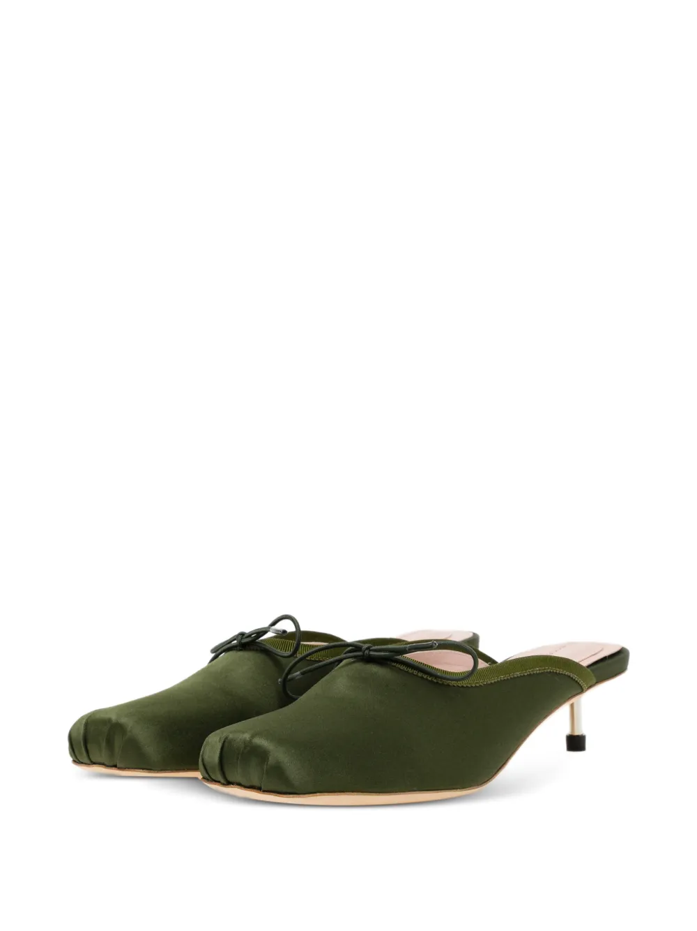 Simone Rocha Pumps met vierkante neus en strik-detail Groen