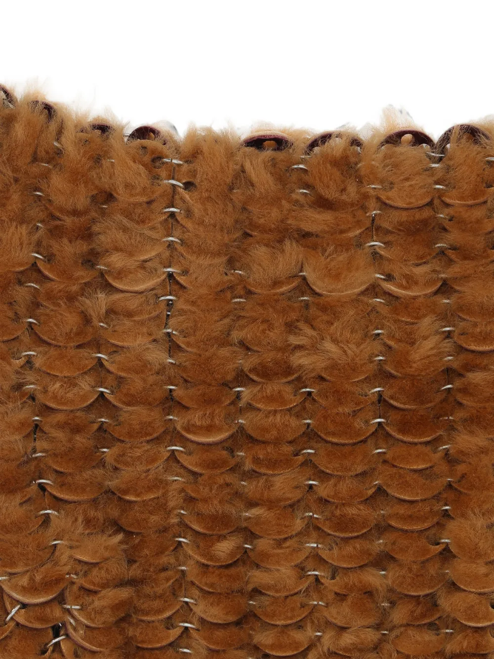 Rabanne Schoudertas met kettingband Bruin