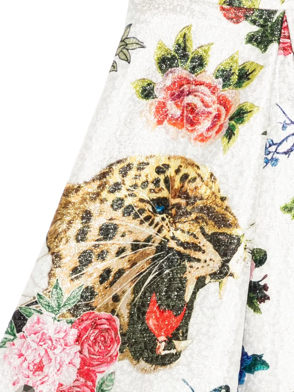 Philipp Plein Rok met luipaard-print en bloemen-print Wit