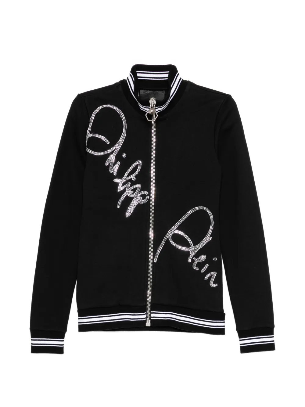 Philipp Plein crystal-embellished bomber jacket - Schwarz