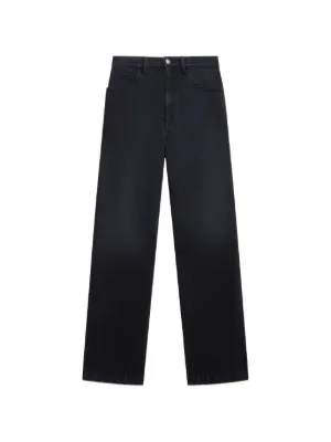 Gucci Web-stripe wide-leg Jeans | Black | FARFETCH