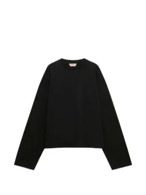 25AW Sacai バイカラーロングスリーブTシャツ サイズ3 Sacai バイカラー Tシャツ | ブラック | FARFETCH JP