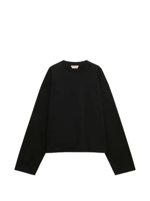 Marni logo-patch long-sleeve T-shirt