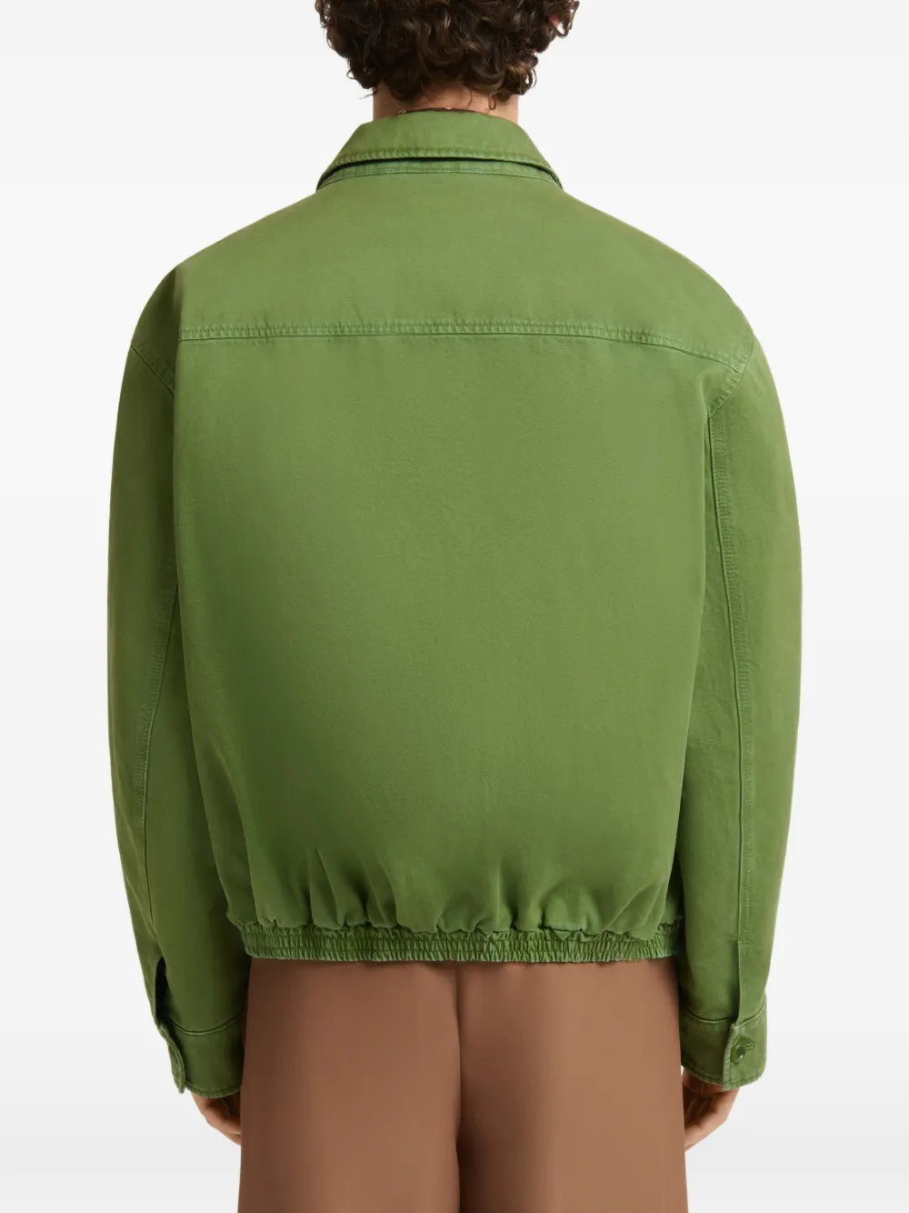Marni Groene katoenen jas met ritszak
