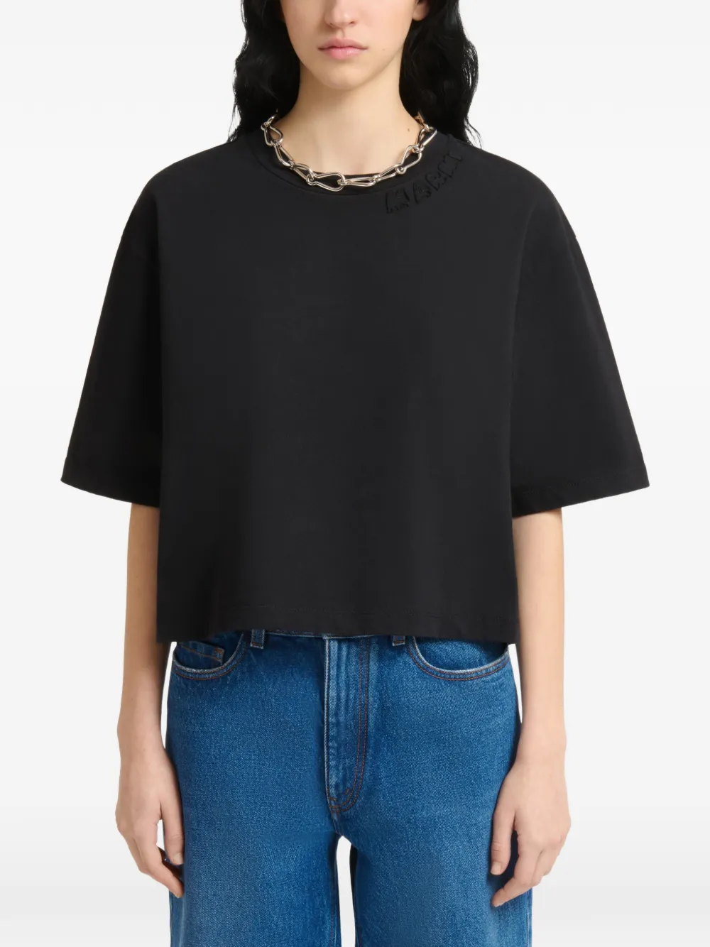 Marni T-shirt met logopatch Zwart