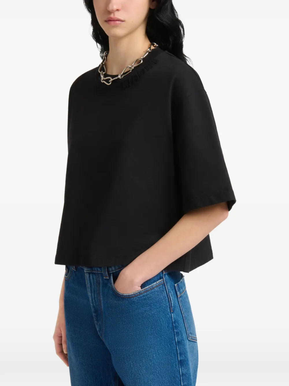Marni T-shirt met logopatch Zwart