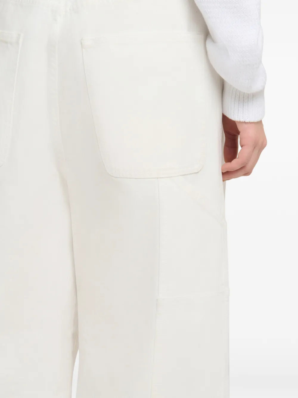 Marni Denim jeans met wijde pijpen Beige