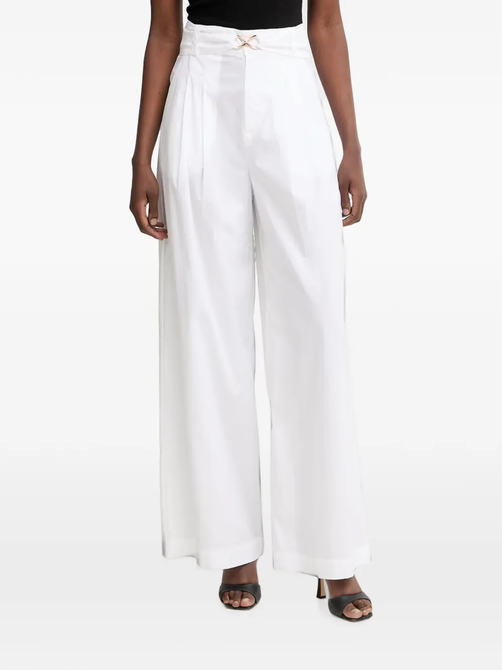 TWINSET pleated wide-leg trousers - Bianco