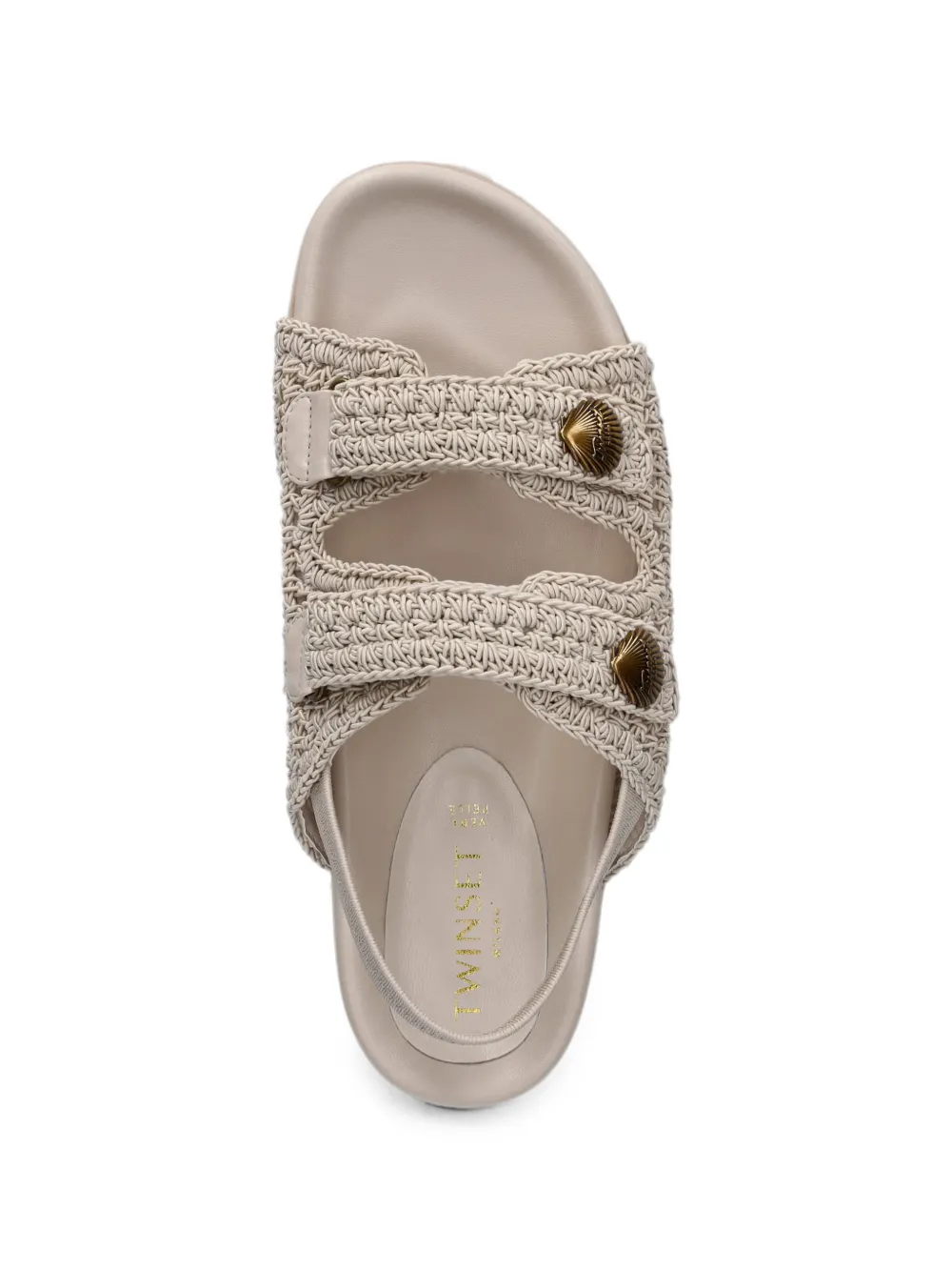 TWINSET crochet-knit sandals Beige