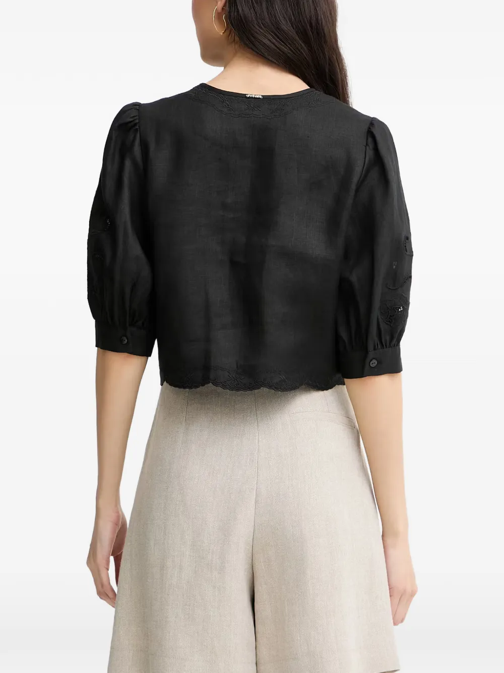 TWINSET Broderie anglaise sweater Zwart