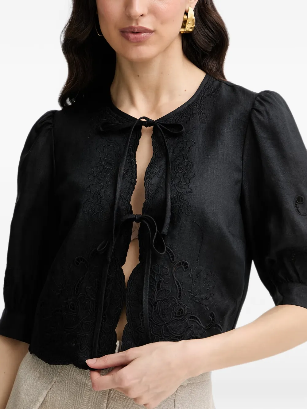 TWINSET Broderie anglaise sweater Zwart