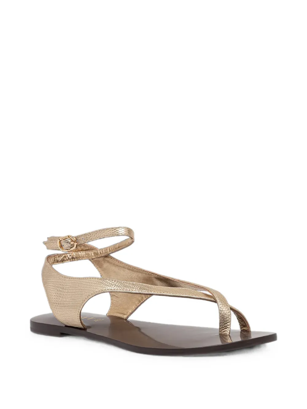 TWINSET tejus-print leather sandals Goud