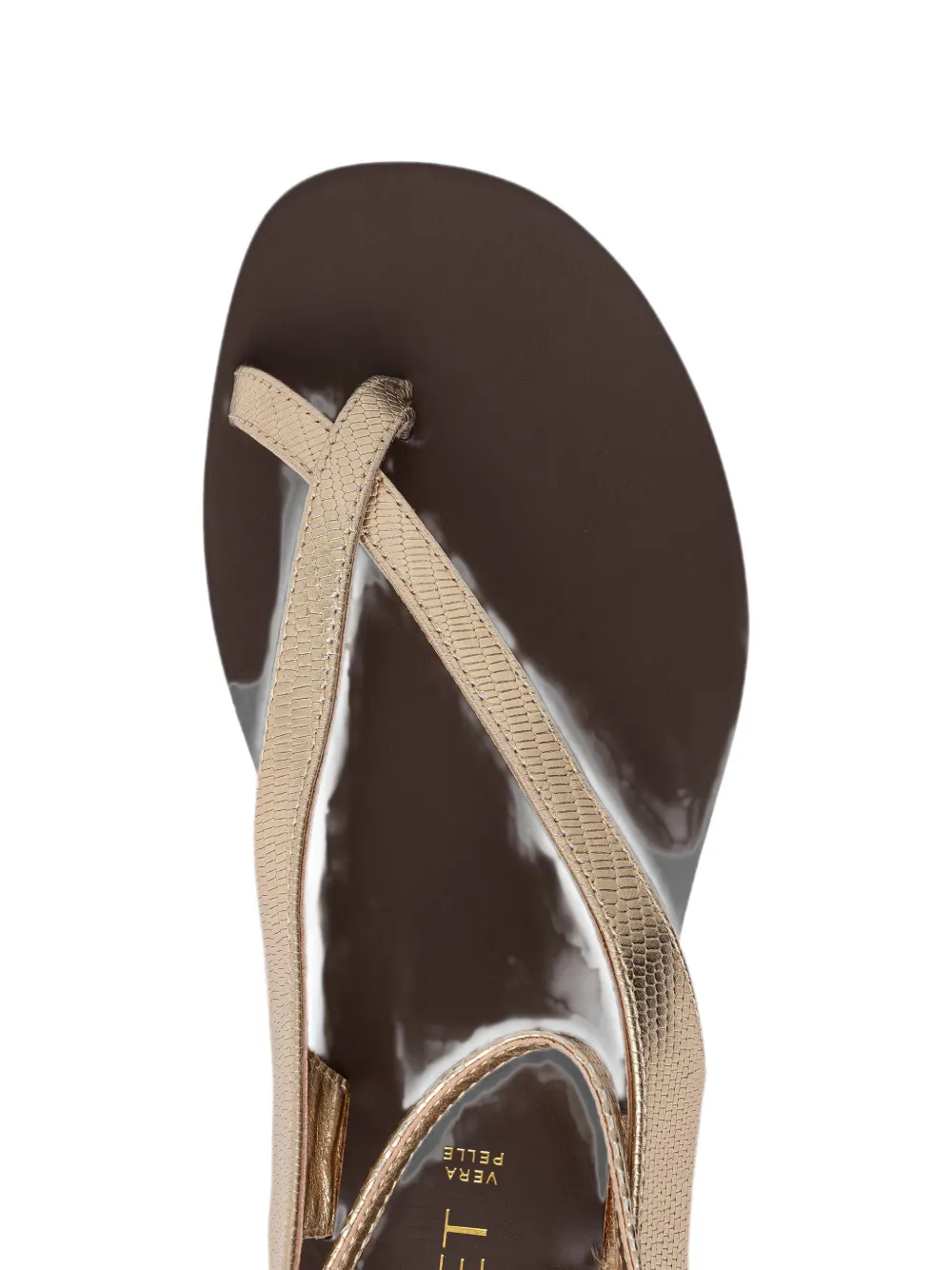 TWINSET tejus-print leather sandals Goud
