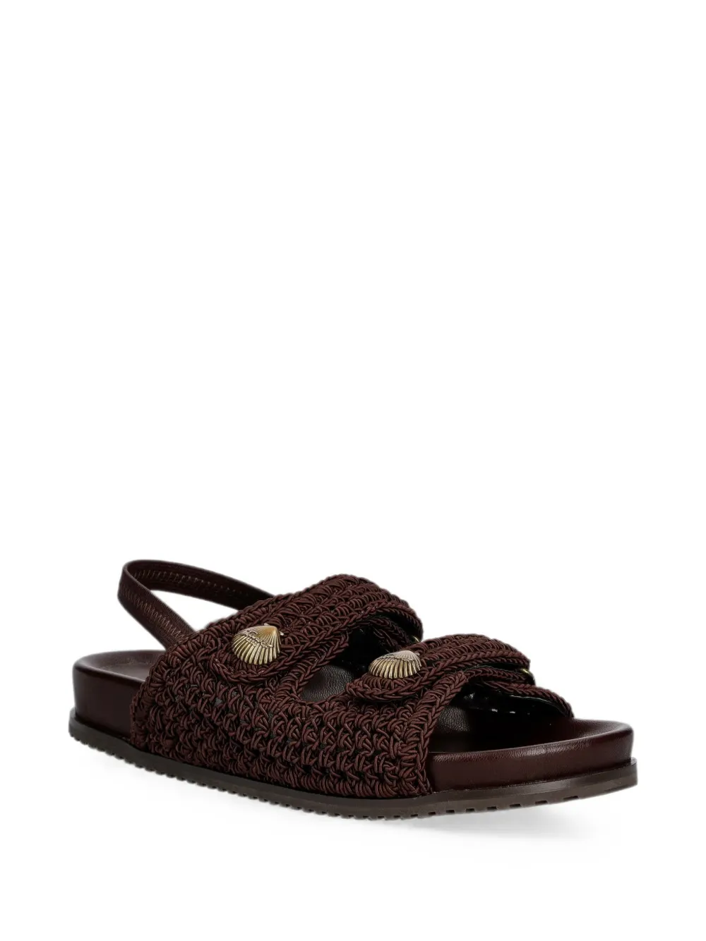 TWINSET crochet shell-embellished sandals Bruin
