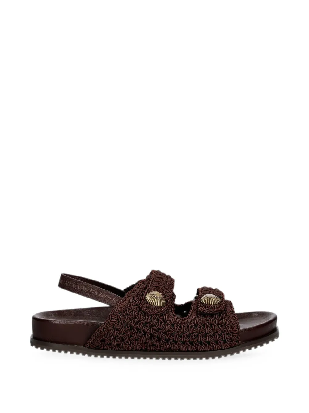 TWINSET crochet shell-embellished sandals Bruin