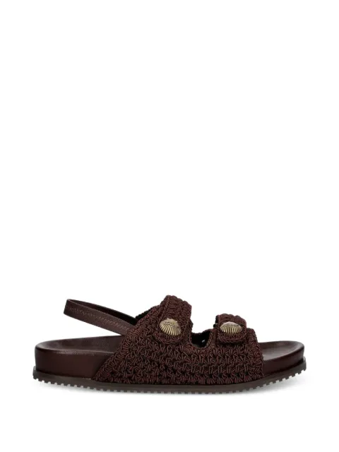TWINSET crochet shell-embellished sandals