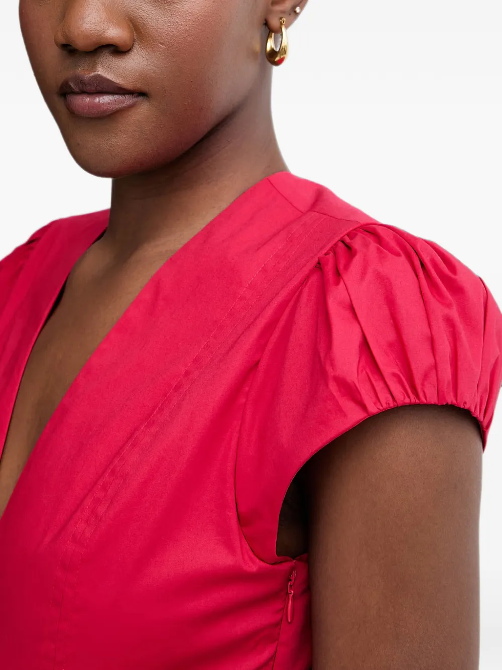 TWINSET Midi-jurk met V-hals Rood