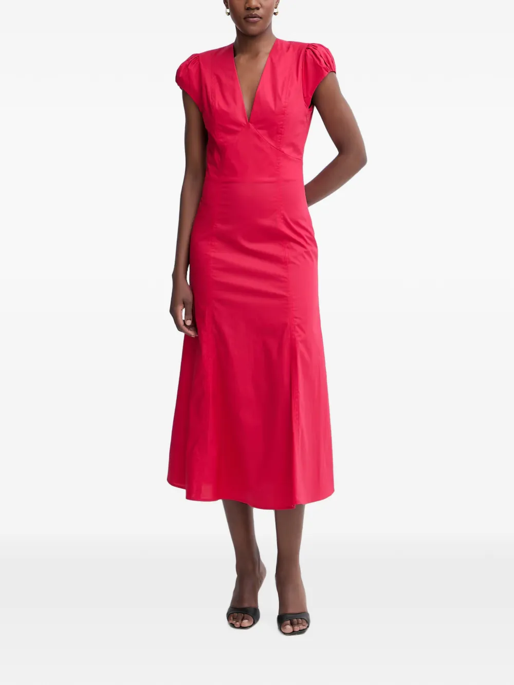 TWINSET Midi-jurk met V-hals Rood