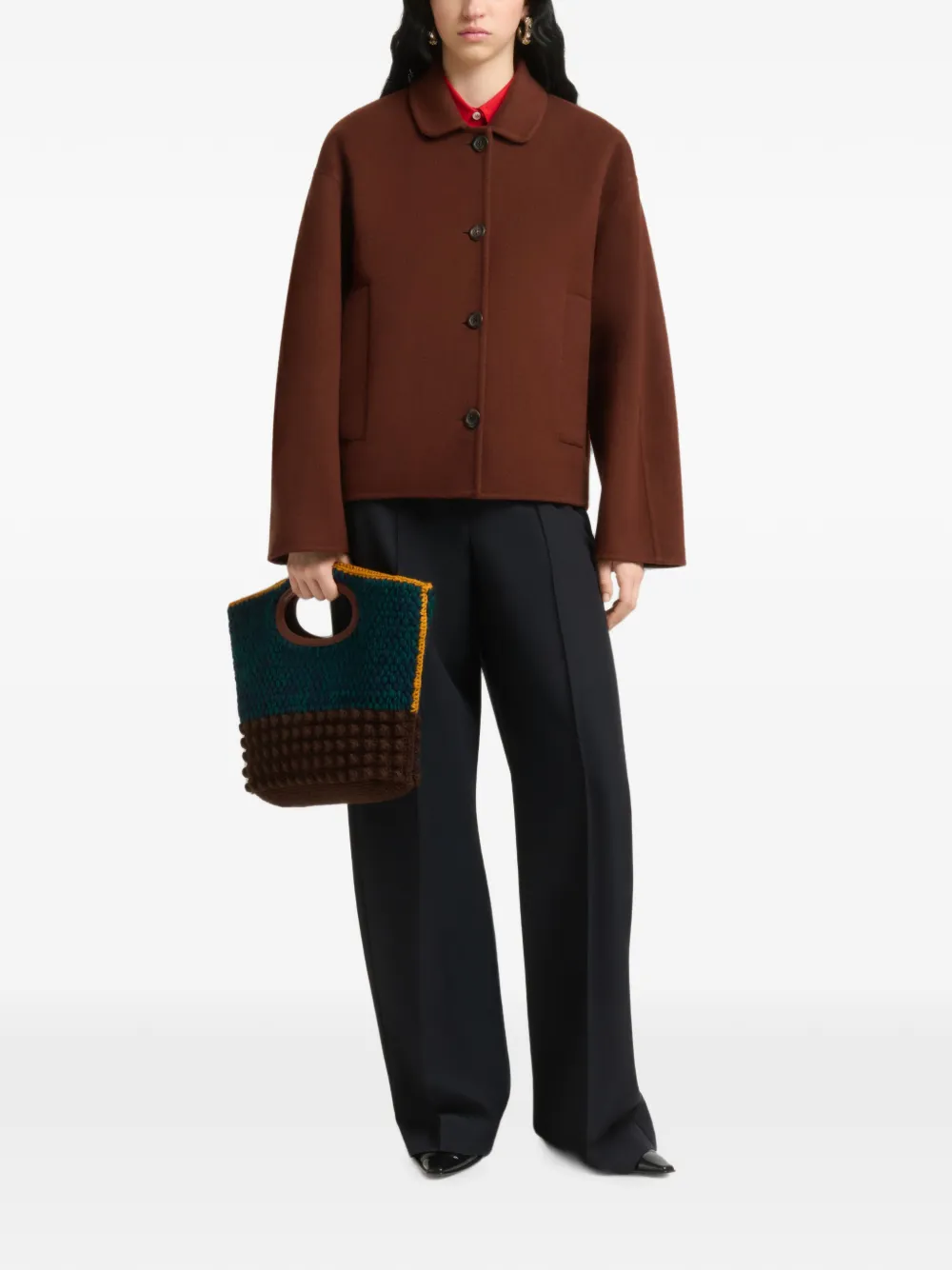 Marni Gehaakte shopper Groen