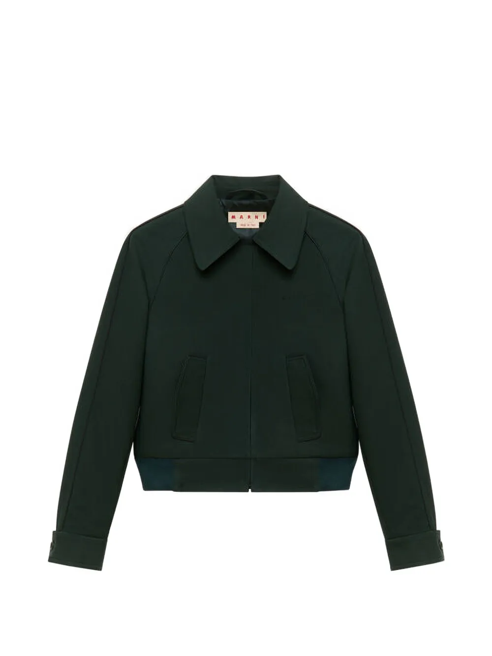 Marni Raglanjacke mit Paspeldetail - Grün