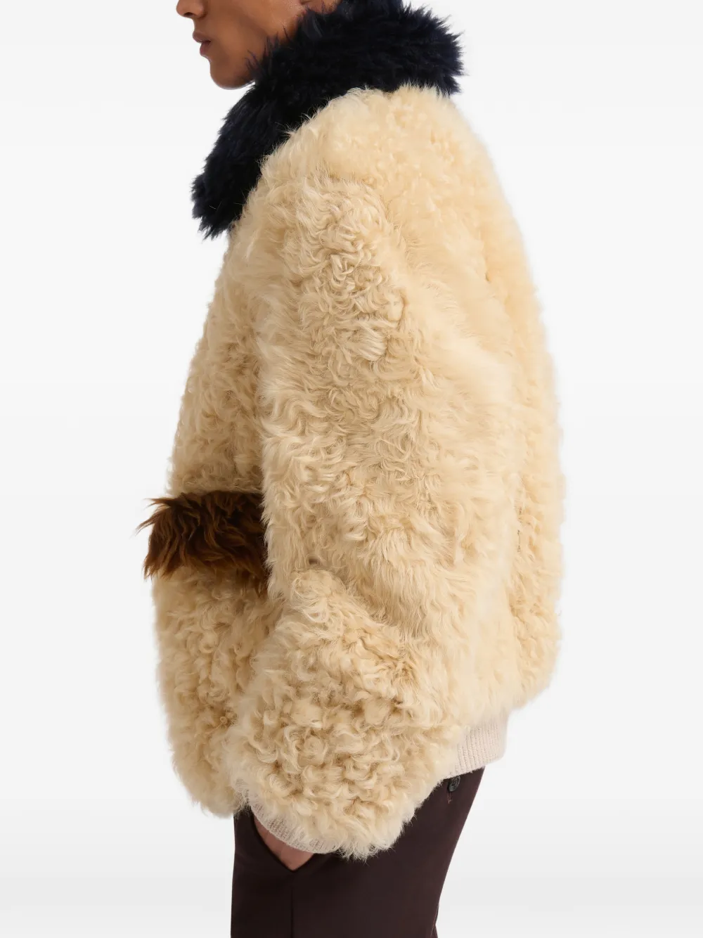 Marni Lammy jack met colourblocking details Beige