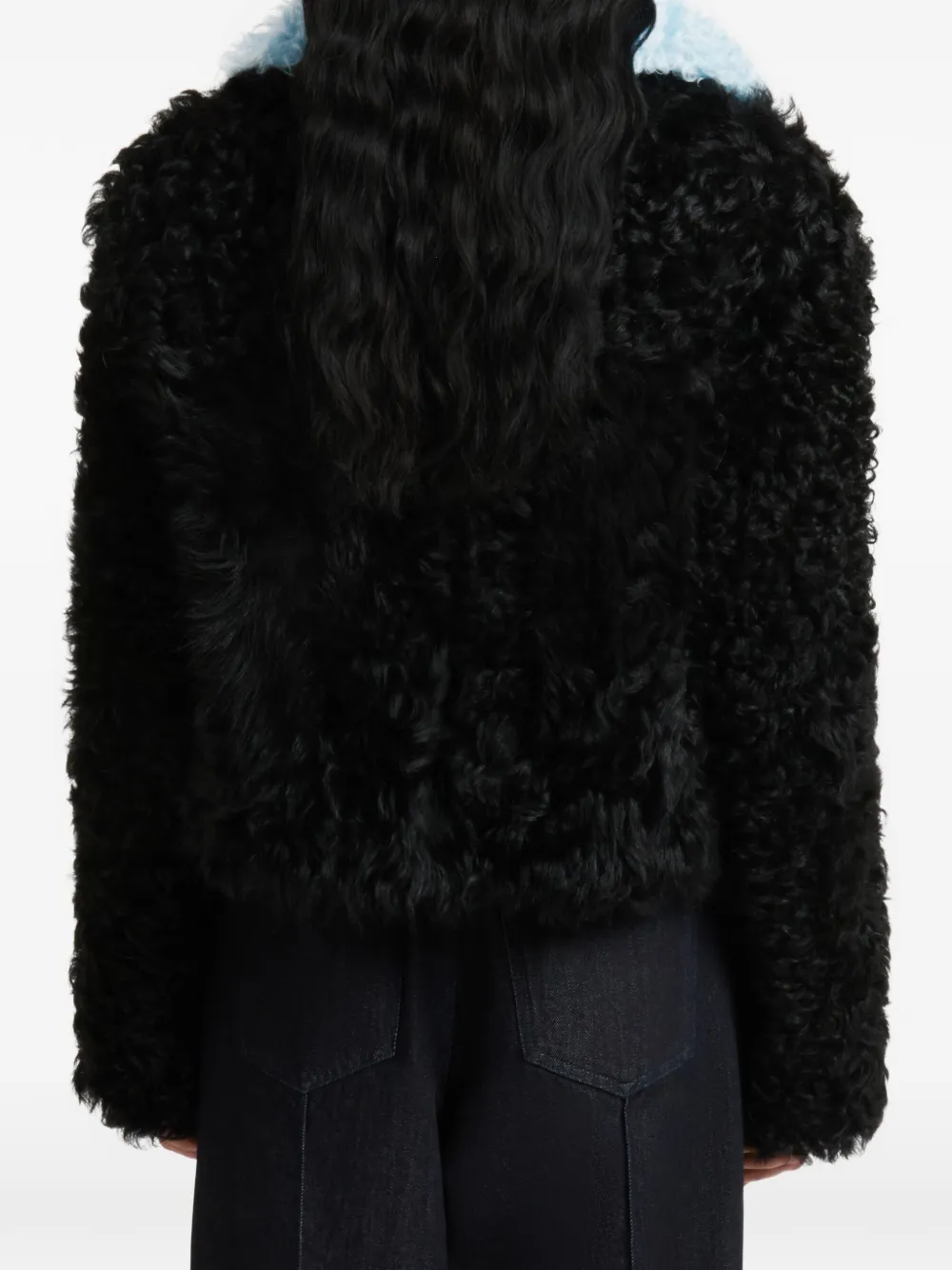Marni Lammy jack met colourblocking details Zwart