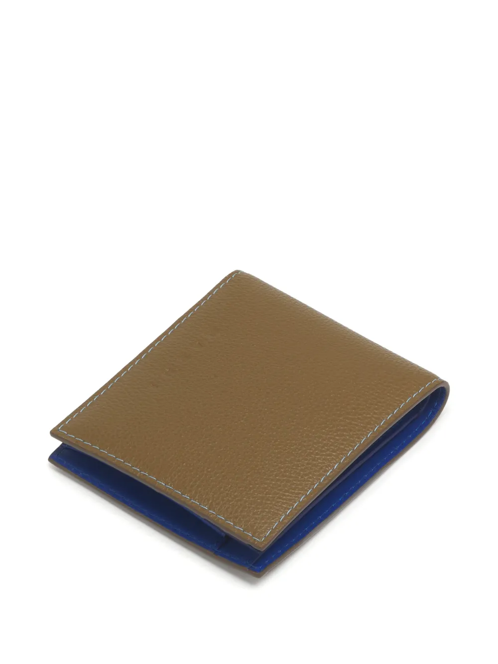 Marni Leren portemonnee met contraststiksel Beige