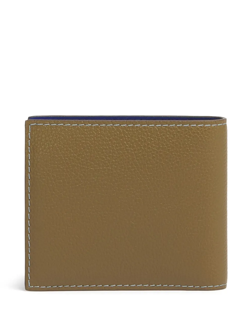 Marni Leren portemonnee met contraststiksel Beige