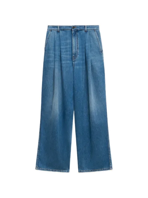 Marni pantalon en jean bleu à double plis