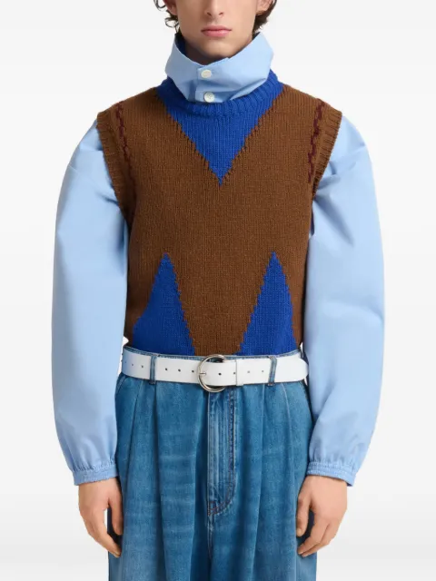 Marni intarsia-knit vest