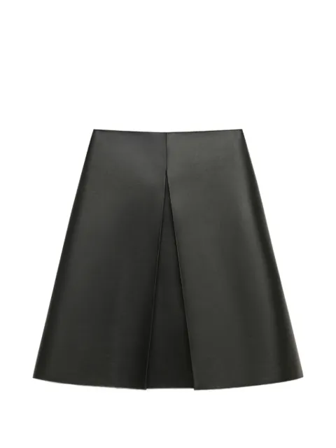 Marni Black nappa leather skirt with pleat