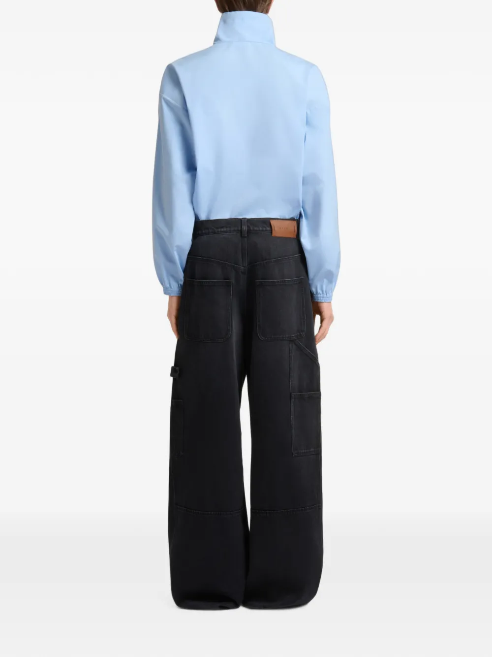 Marni Oversized jeans met zakdetail Zwart