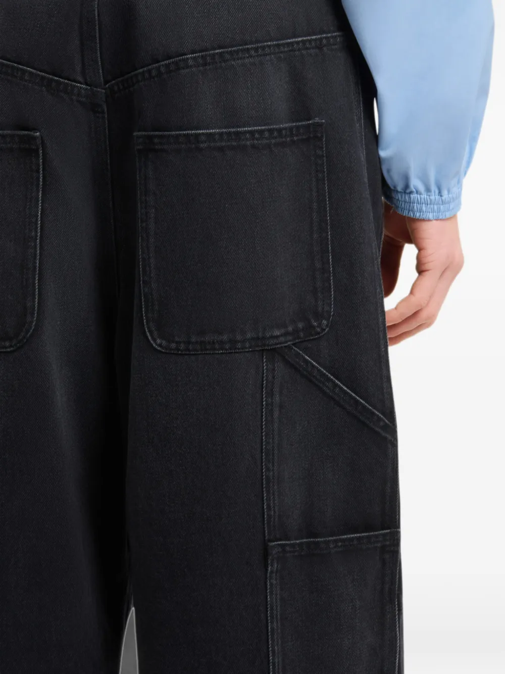 Marni Oversized jeans met zakdetail Zwart