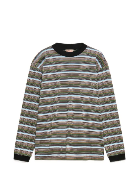 Marni striped embroidered T-shirt