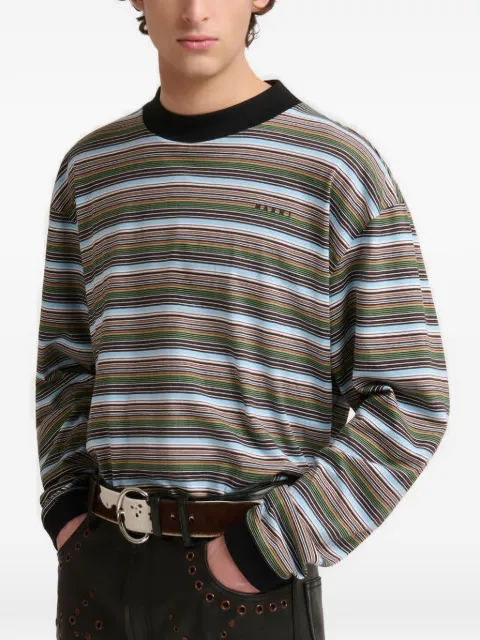 Marni striped embroidered T-shirt