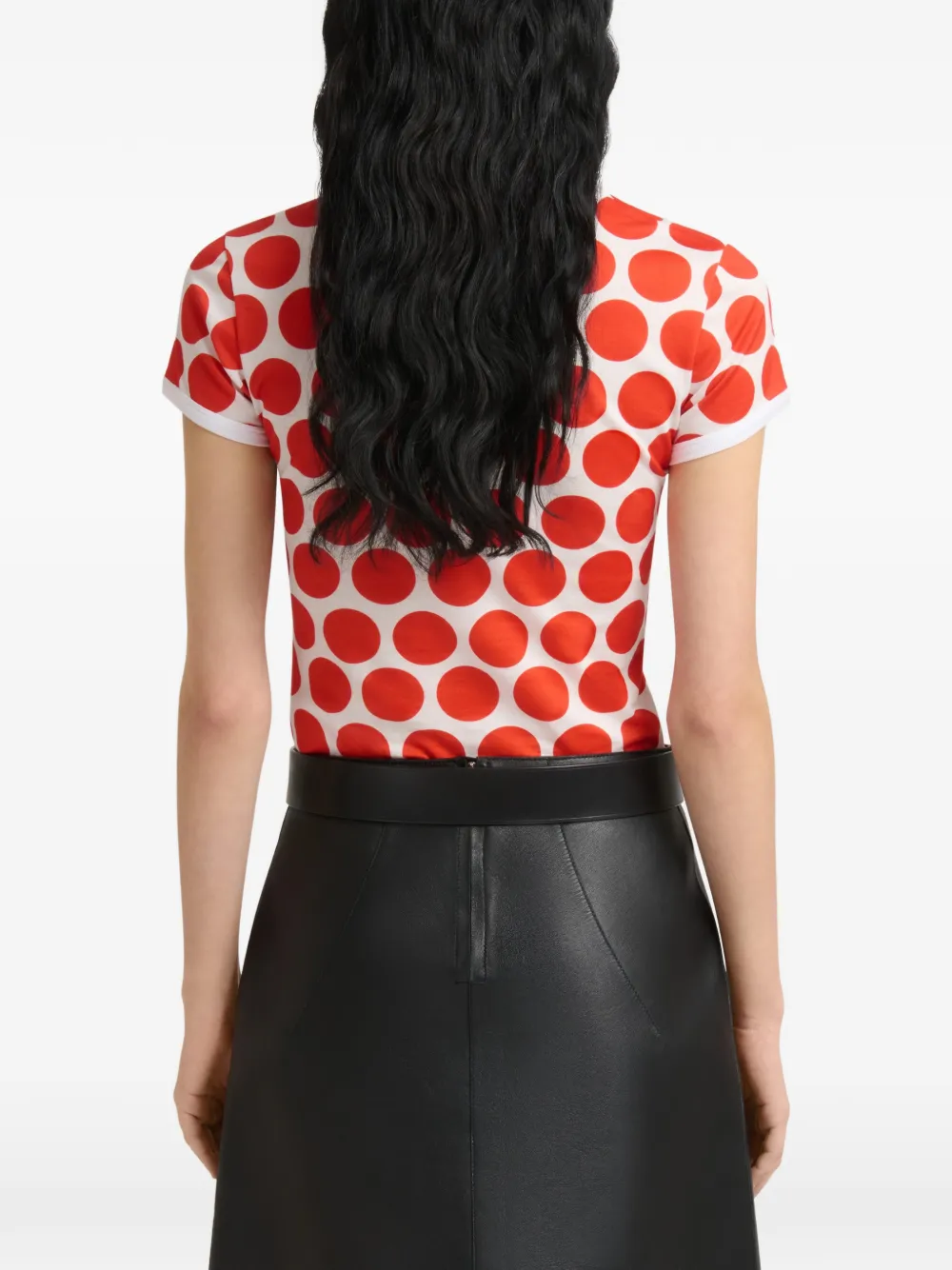 Marni Katoenen T-shirt met Polka Rhythm-print Rood