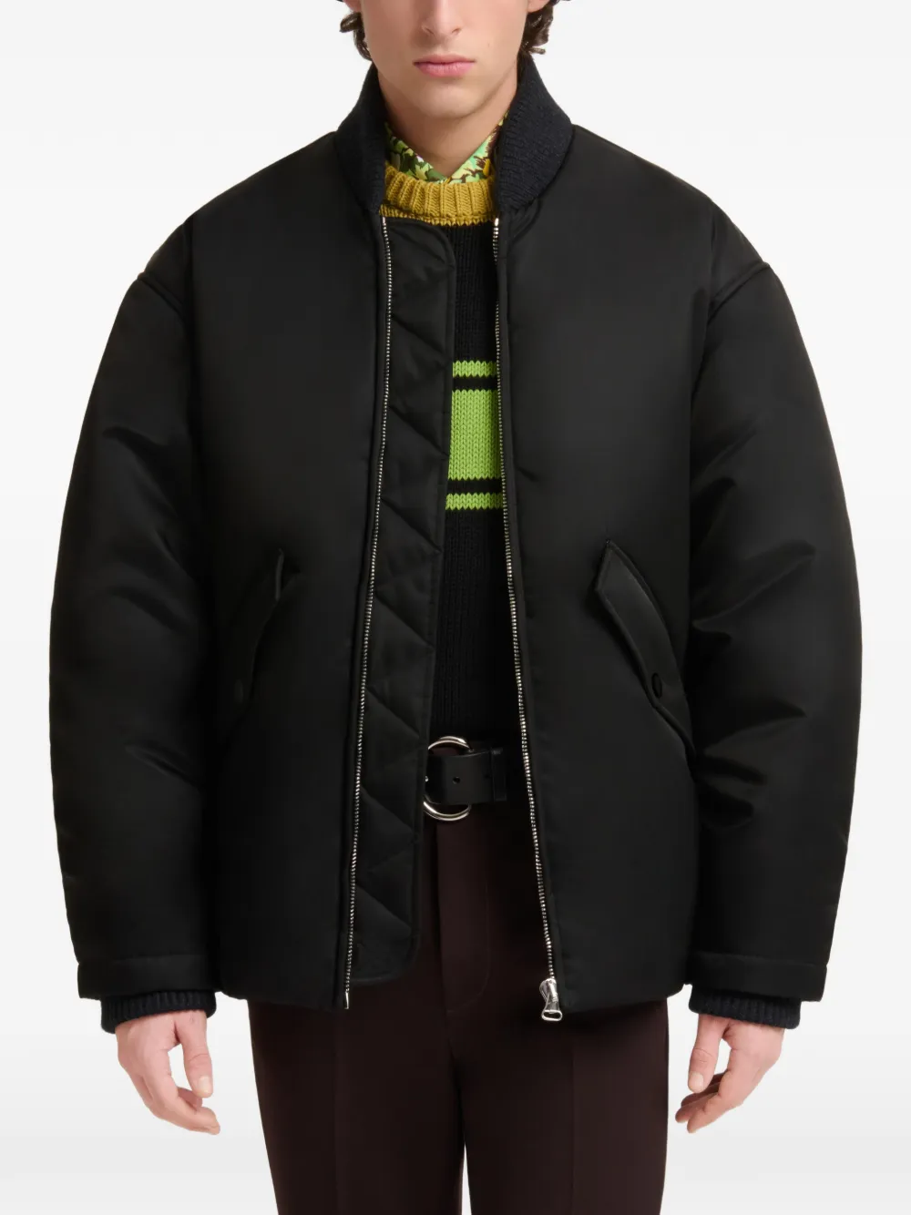 Marni Nylon bomberjack Zwart