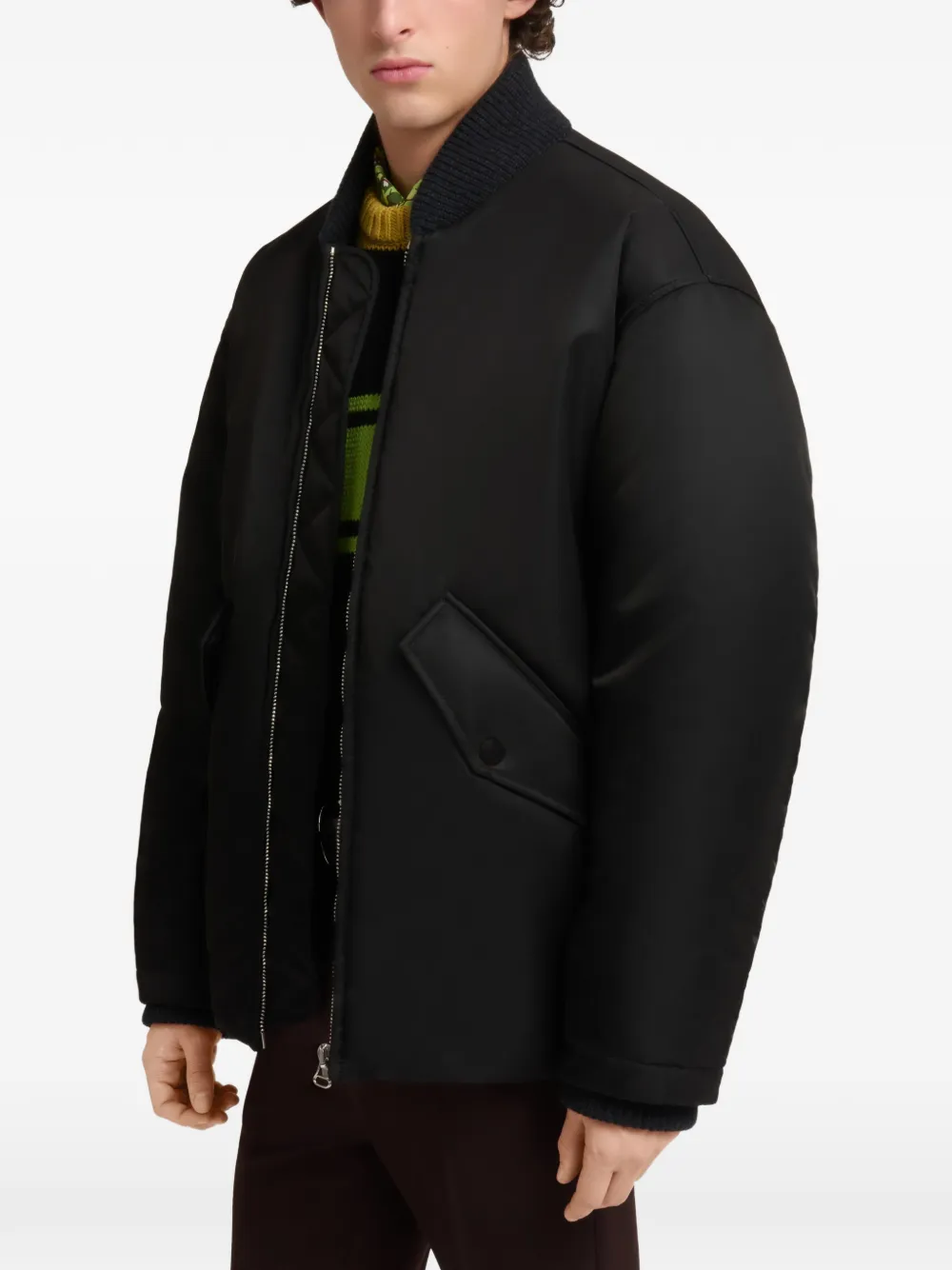 Marni Nylon bomberjack Zwart